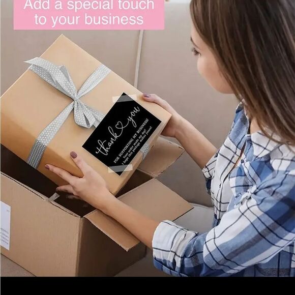 3 for $26 - 50 Thank You for supporting my small business Cards - Black & White - Picture 5 of 5